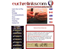 Tablet Screenshot of euchrelinks.com